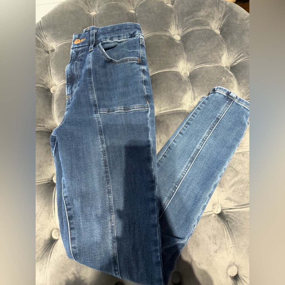 Express Slim Stretch Dark Blue Denim Jeggings